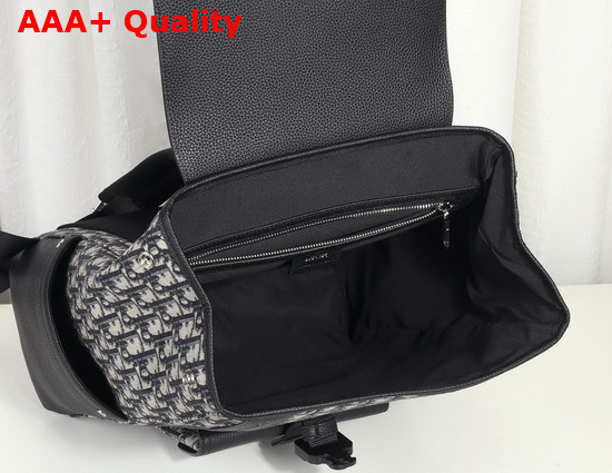 Dior Saddle Sackpack Beige and Black Dior Oblique Jacquard and Black Grained Calfskin Replica