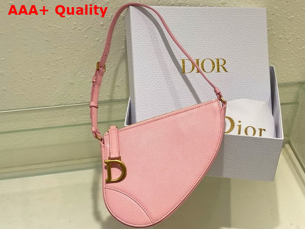Dior Saddle Shoulder Pouch Melocoton Pink Goatskin Replica