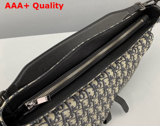 Dior Saddle Soft Bag Beige and Black Dior Oblique Jacquard Replica