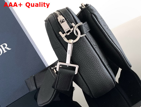 Dior Saddle Triple Pouch in Black Dior Gravity Leather and Black Grained Calfskin Replica