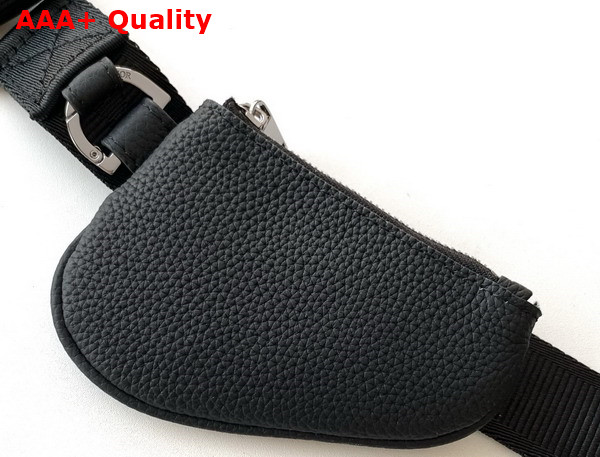 Dior Saddle Triple Pouch in Black Dior Gravity Leather and Black Grained Calfskin Replica