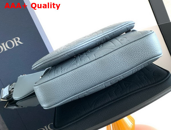 Dior Saddle Triple Pouch in Deep Gray Dior Gravity Leather and Deep Gray Grained Calfskin Replica
