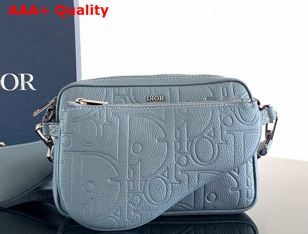 Dior Saddle Triple Pouch in Deep Gray Dior Gravity Leather and Deep Gray Grained Calfskin Replica