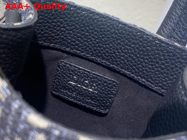 Dior Safari North South Mini Tote Bag Beige and Black Dior Oblique Jacquard and Black Grained Calfskin Replica