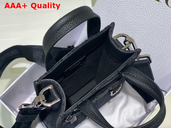 Dior Safari North South Mini Tote Bag Black Dior Oblique Jacquard and Grained Calfskin Replica