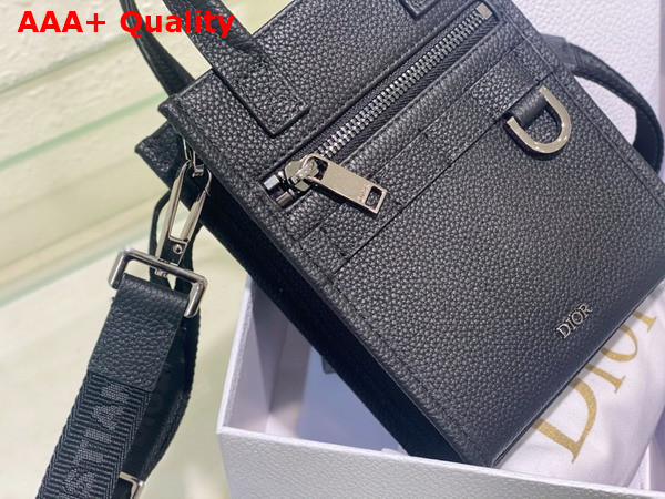 Dior Safari North South Mini Tote Bag Black Grained Calfskin Replica