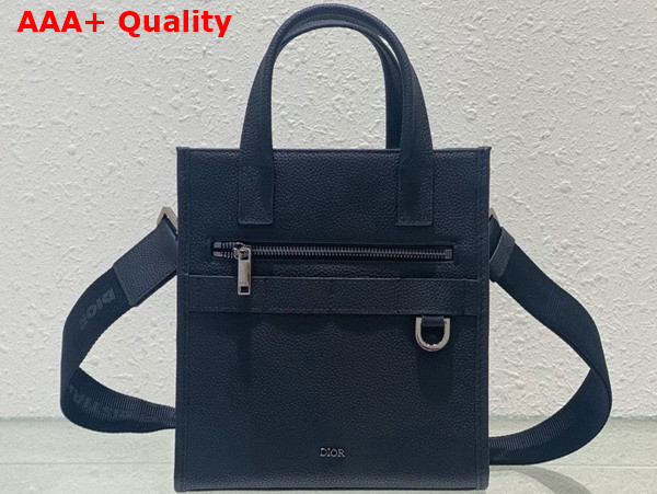 Dior Safari North South Tote Bag Black Grained Calfskin Replica