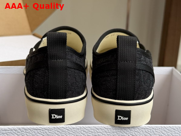 Dior Saltwind Slip On Sneaker in Black Dior Oblique Jacquard Replica