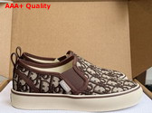 Dior Saltwind Slip On Sneaker in Brown Dior Oblique Jacquard Replica