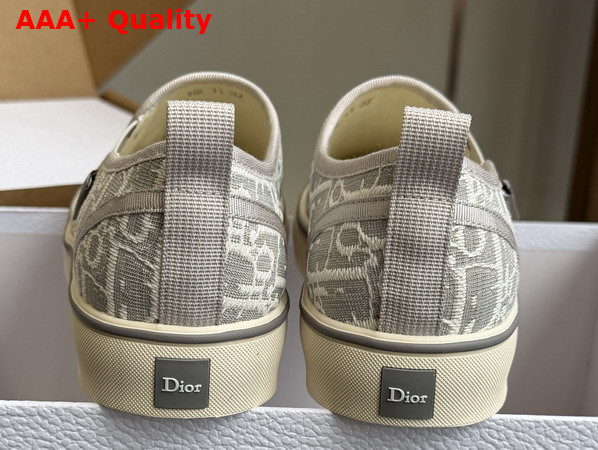 Dior Saltwind Slip On Sneaker in White and Gray Dior Oblique Jacquard Replica