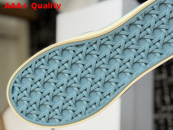 Dior Saltwind Sneaker Bleu Ciel Dior Oblique Embroidered Cotton and White Lace Replica