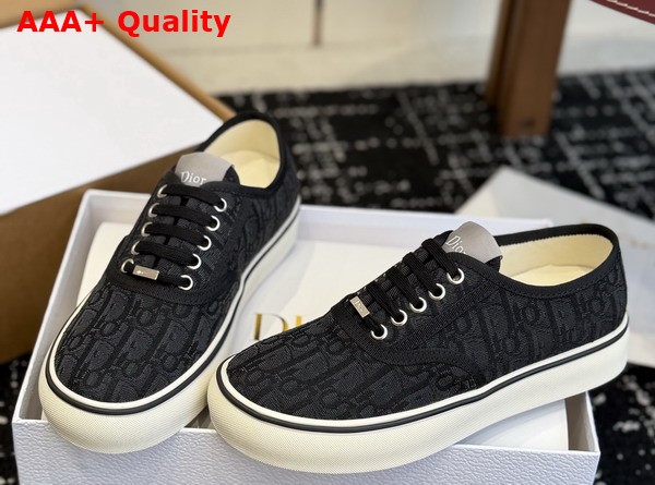 Dior Saltwind Sneaker in Black Dior Oblique Jacquard Replica