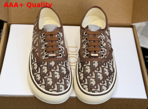 Dior Saltwind Sneaker in Brown Dior Oblique Jacquard Replica