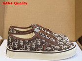 Dior Saltwind Sneaker in Brown Dior Oblique Jacquard Replica