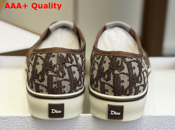 Dior Saltwind Sneaker in Brown Dior Oblique Jacquard Replica