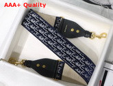 Dior Shoulder Strap Blue Dior Oblique Jacquard Velvet Replica