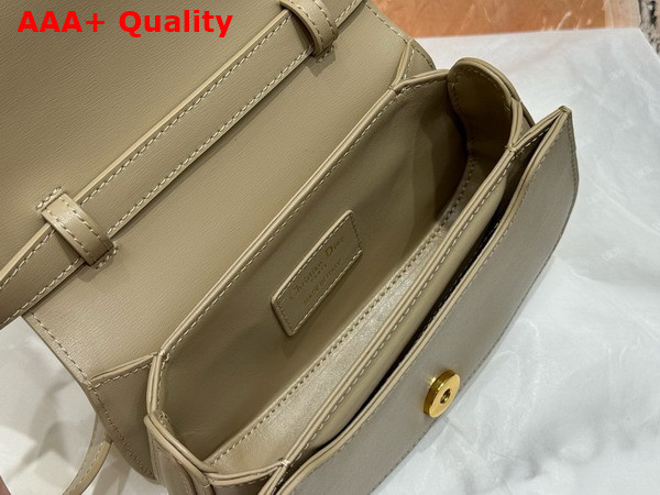 Dior Small 30 Montaigne Avenue Top Handle Bag Powder Beige Ribbed Calfskin Replica