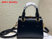 Dior Small Boston Bag in Black Box Calfskin Replica