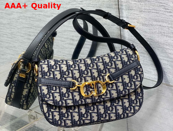 Dior Small CD Besace Bag Blue Dior Oblique Jacquard Replica