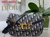 Dior Small CD Besace Bag Blue Dior Oblique Jacquard Replica