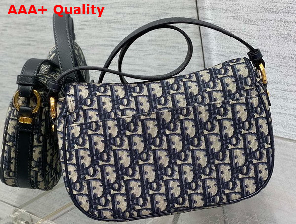 Dior Small CD Besace Bag Blue Dior Oblique Jacquard Replica