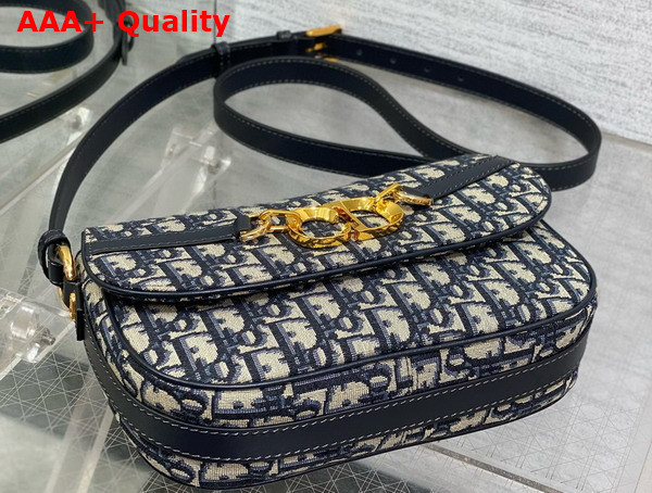 Dior Small CD Besace Bag Blue Dior Oblique Jacquard Replica