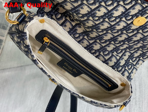 Dior Small CD Besace Bag Blue Dior Oblique Jacquard Replica