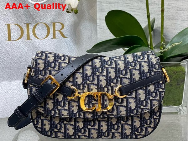 Dior Small CD Besace Bag Blue Dior Oblique Jacquard Replica