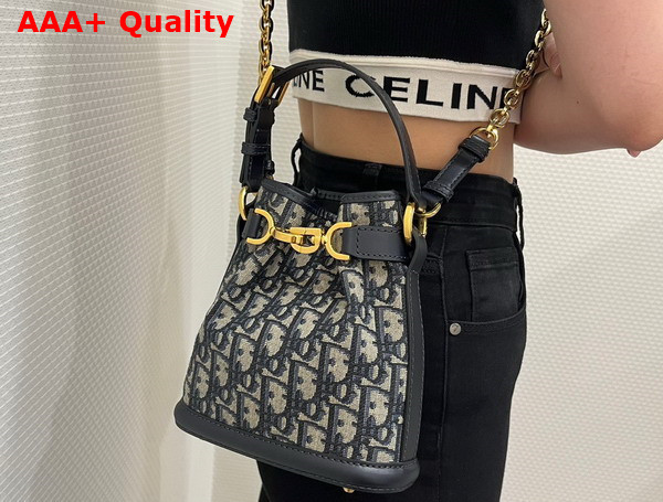Dior Small Cest Dior Bag Blue Dior Oblique Jacquard Replica