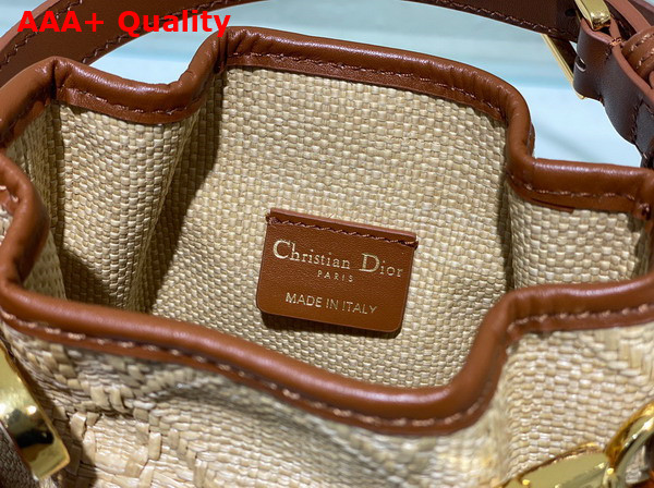 Dior Small Cest Dior Bag Natural Cannage Raffia Replica