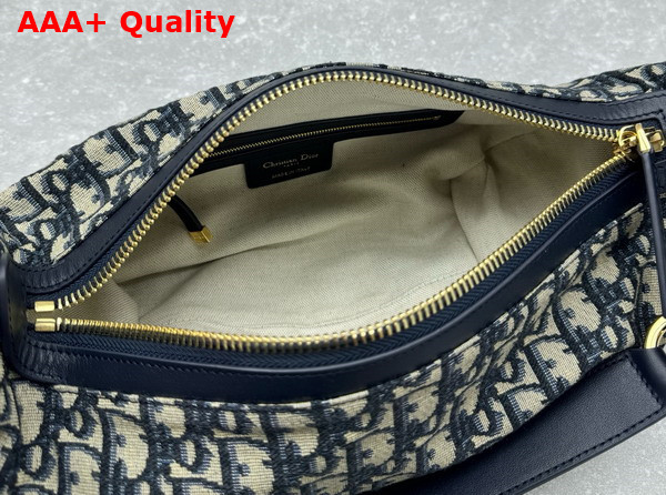 Dior Small D Journey Bag Blue Dior Oblique Jacquard Replica