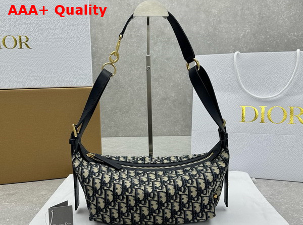 Dior Small D Journey Bag Blue Dior Oblique Jacquard Replica