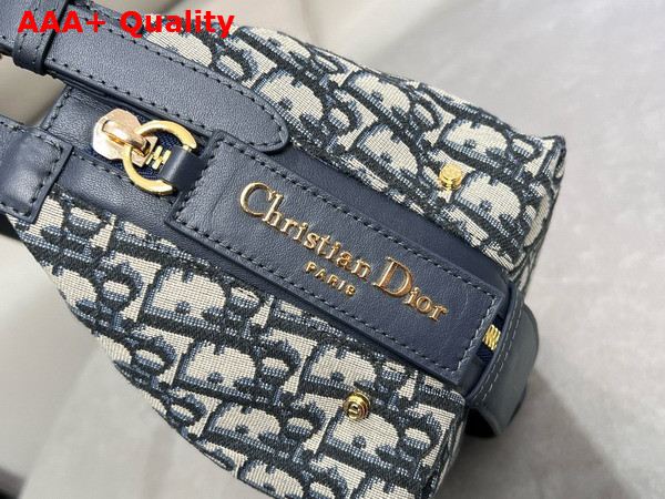 Dior Small D Journey Bag in Blue Dior Oblique Jacquard Replica