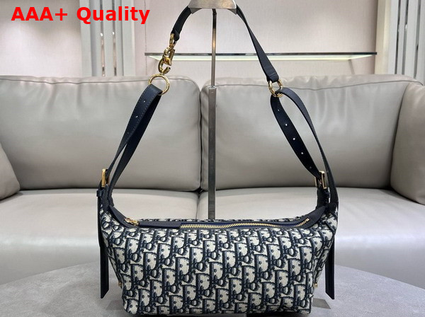 Dior Small D Journey Bag in Blue Dior Oblique Jacquard Replica