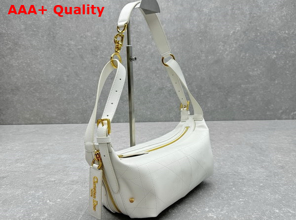Dior Small D Journey Bag in Vintage Smooth Calfskin Latte Flat Macrocannage Replica