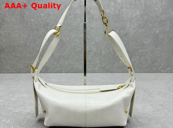 Dior Small D Journey Bag in Vintage Smooth Calfskin Latte Flat Macrocannage Replica