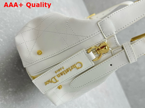Dior Small D Journey Bag in Vintage Smooth Calfskin Latte Flat Macrocannage Replica