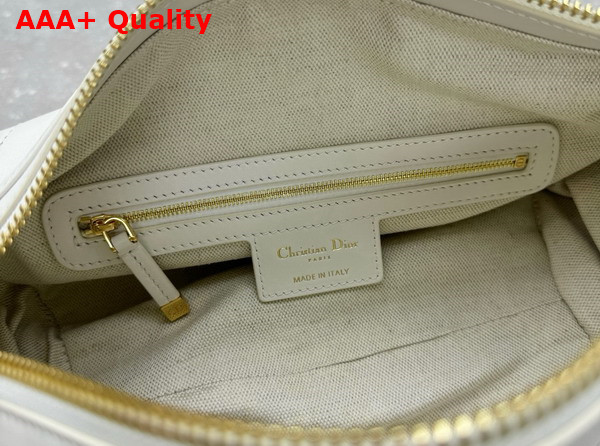 Dior Small D Journey Bag in Vintage Smooth Calfskin Latte Flat Macrocannage Replica