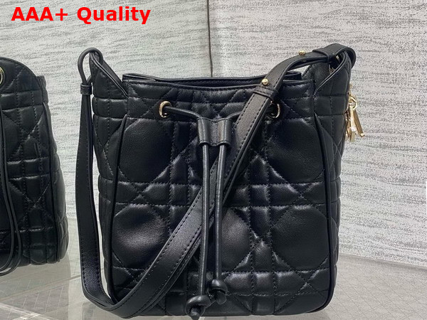 Dior Small D Motion Bag in Black Cannage Lambskin Replica