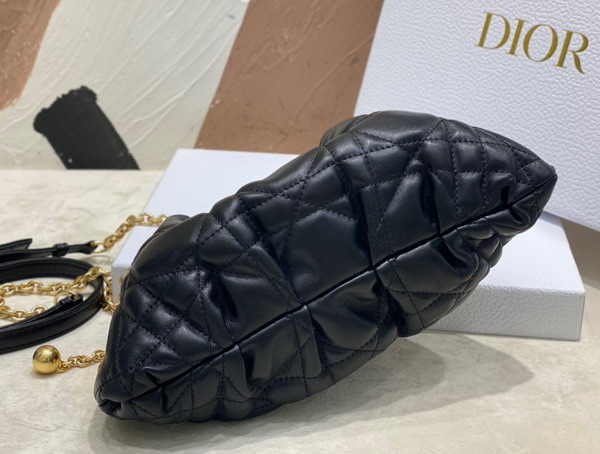 Dior Small Dior Ammi Bag Black Supple Macrocannage Lambskin Replica