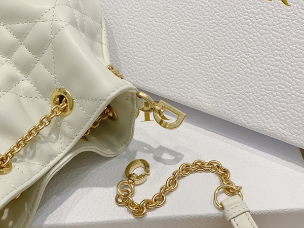 Dior Small Dior Ammi Bag White Supple Macrocannage Lambskin Replica