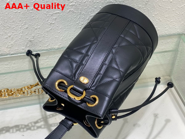Dior Small Dior Backpack Black Supple Maxicannage Calfskin Replica
