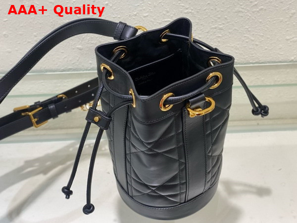 Dior Small Dior Backpack Black Supple Maxicannage Calfskin Replica