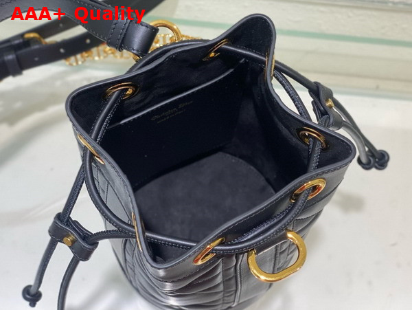 Dior Small Dior Backpack Black Supple Maxicannage Calfskin Replica