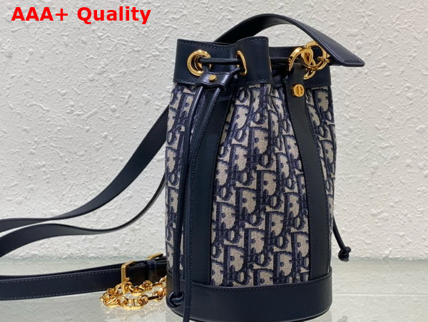 Dior Small Dior Backpack Blue Dior Oblique Jacquard Replica