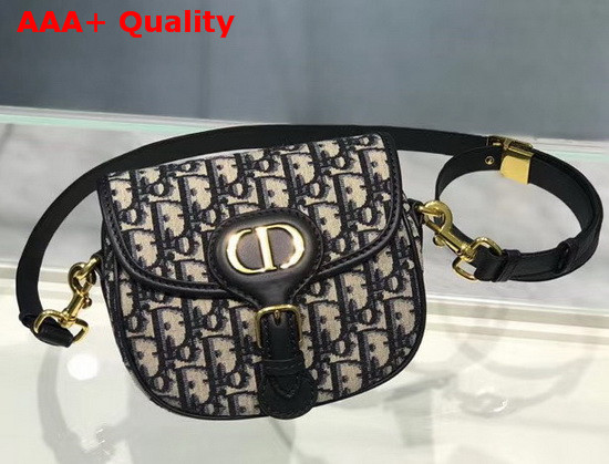 Dior Small Dior Bobby Bag Blue Dior Oblique Jacquard Canvas Replica