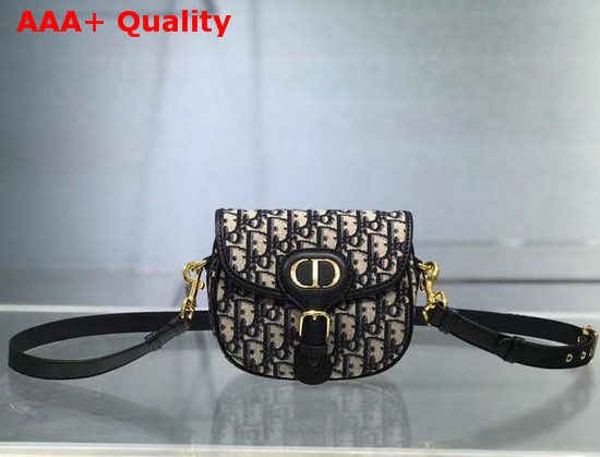 Dior Small Dior Bobby Bag Blue Dior Oblique Jacquard Canvas Replica