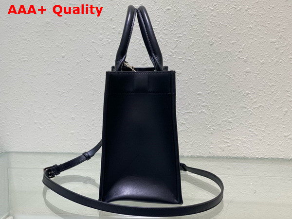 Dior Small Dior Book Tote Black Macrocannage Calfskin Replica