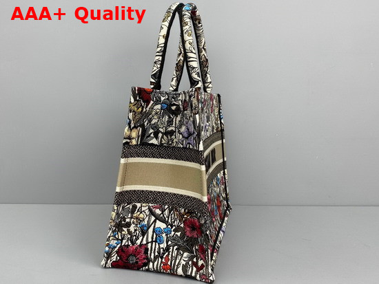 Dior Small Dior Book Tote Multicolor Mille Fleurs Embroidery Replica