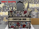 Dior Small Dior Book Tote Multicolor Mille Fleurs Embroidery Replica